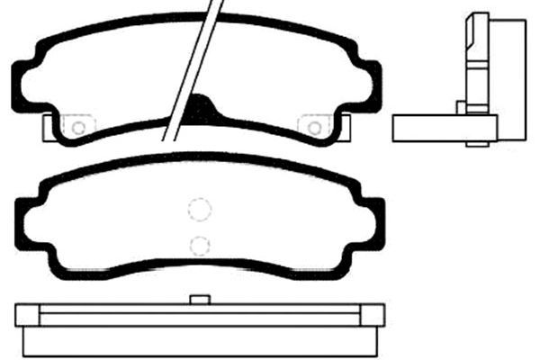 KAVO PARTS Комплект тормозных колодок, дисковый тормоз BP-6550